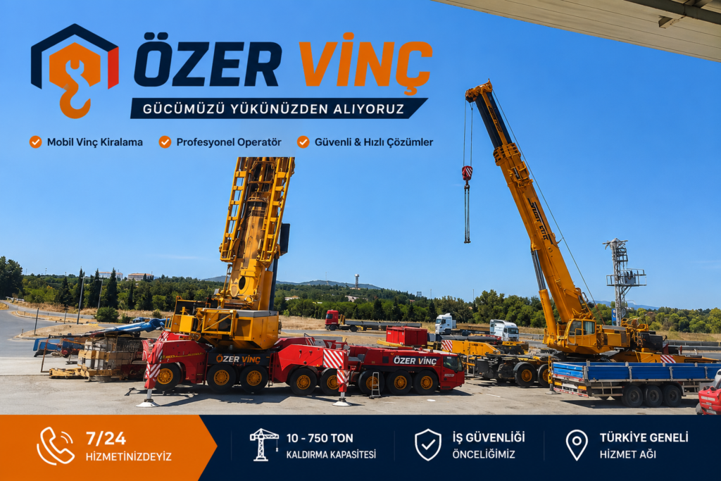 İstanbul mobil vinç kiralama hizmeti veren Özer Vinç mobil vinci